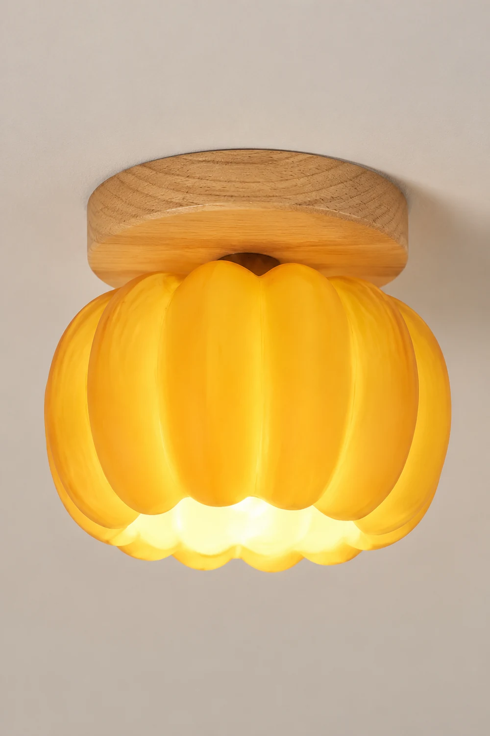 Yellow Pumpkin Ceiling Light - Lumpaz