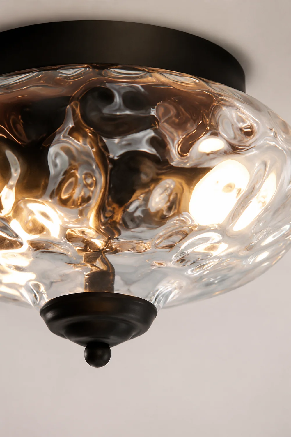 Farmhouse 2-Light Glass Shade Ceiling Light - Lumpaz