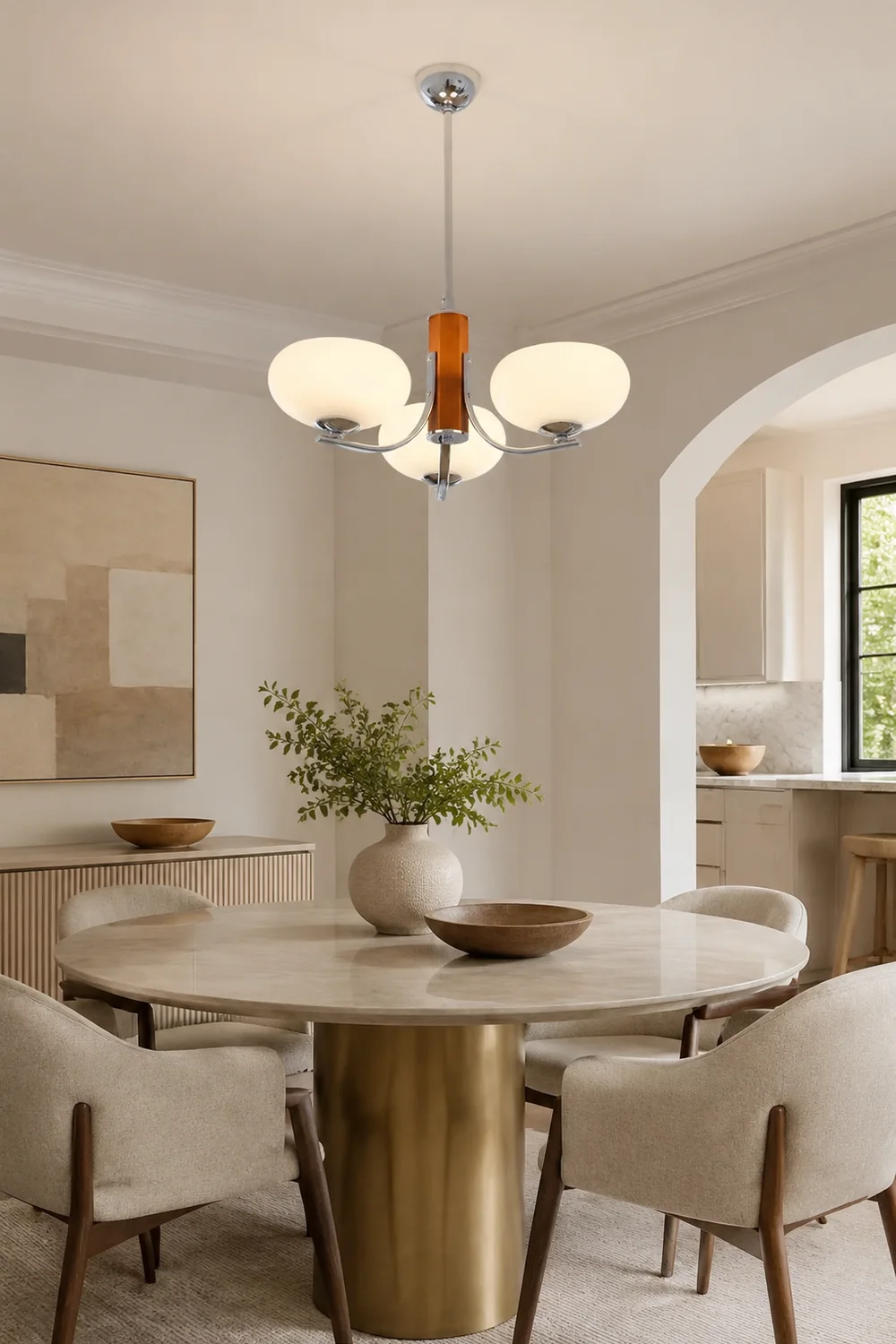 Medieval Bauhaus Solid Wood Chandelier - Lumpaz
