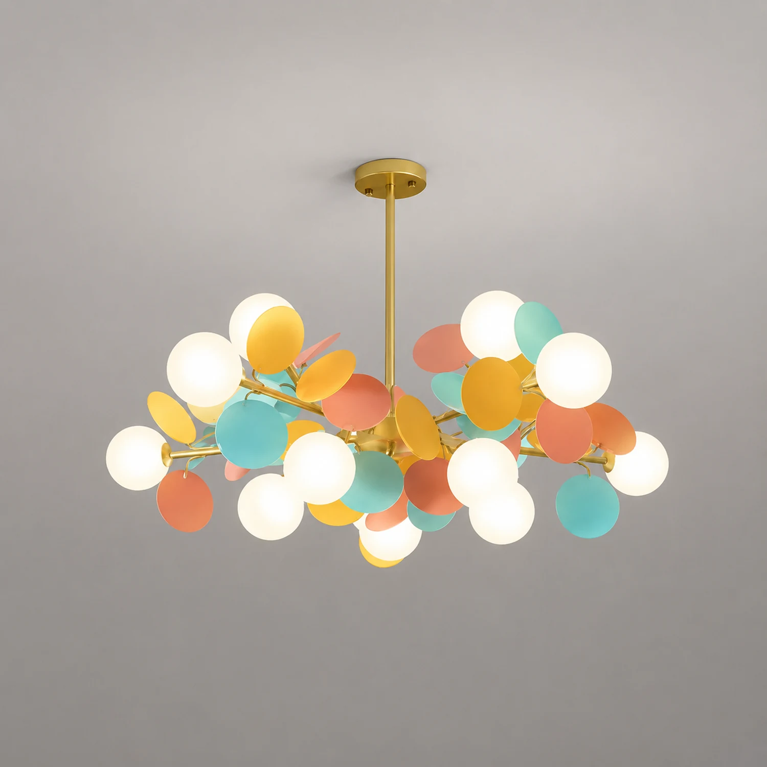 Nordic Multicolored Flower Branch Living Room Chandelier - Lumpaz
