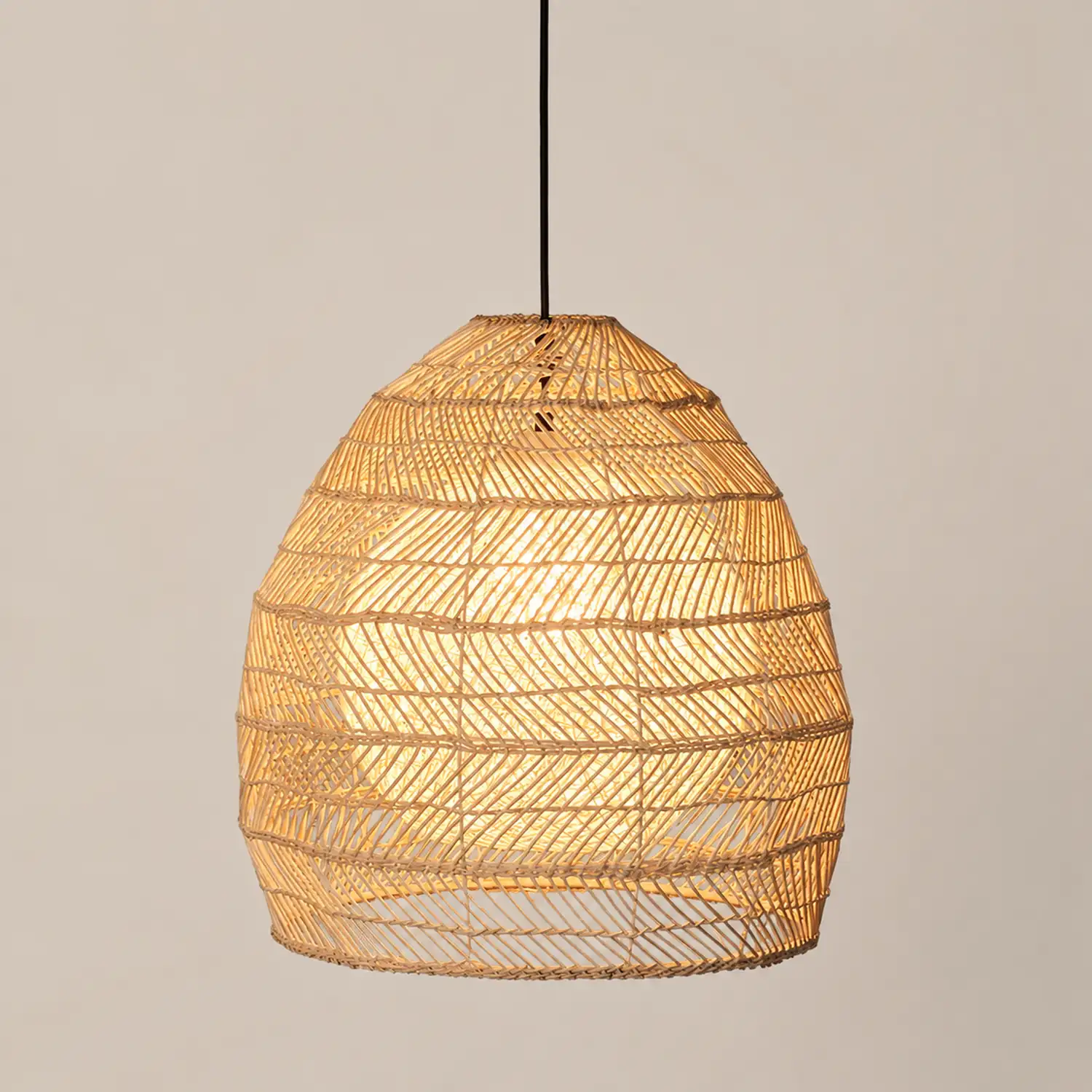 Vintage Rattan Handwoven Basket Lamp Fixtures - Lumpaz