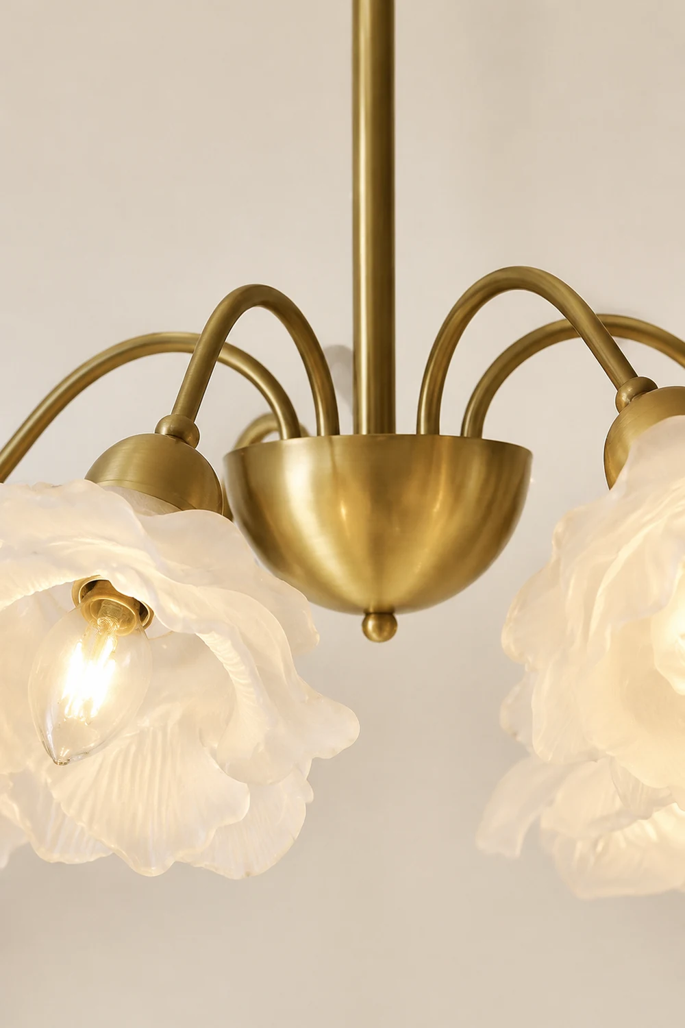 Modern French Retro Copper White Chandelier - Lumpaz