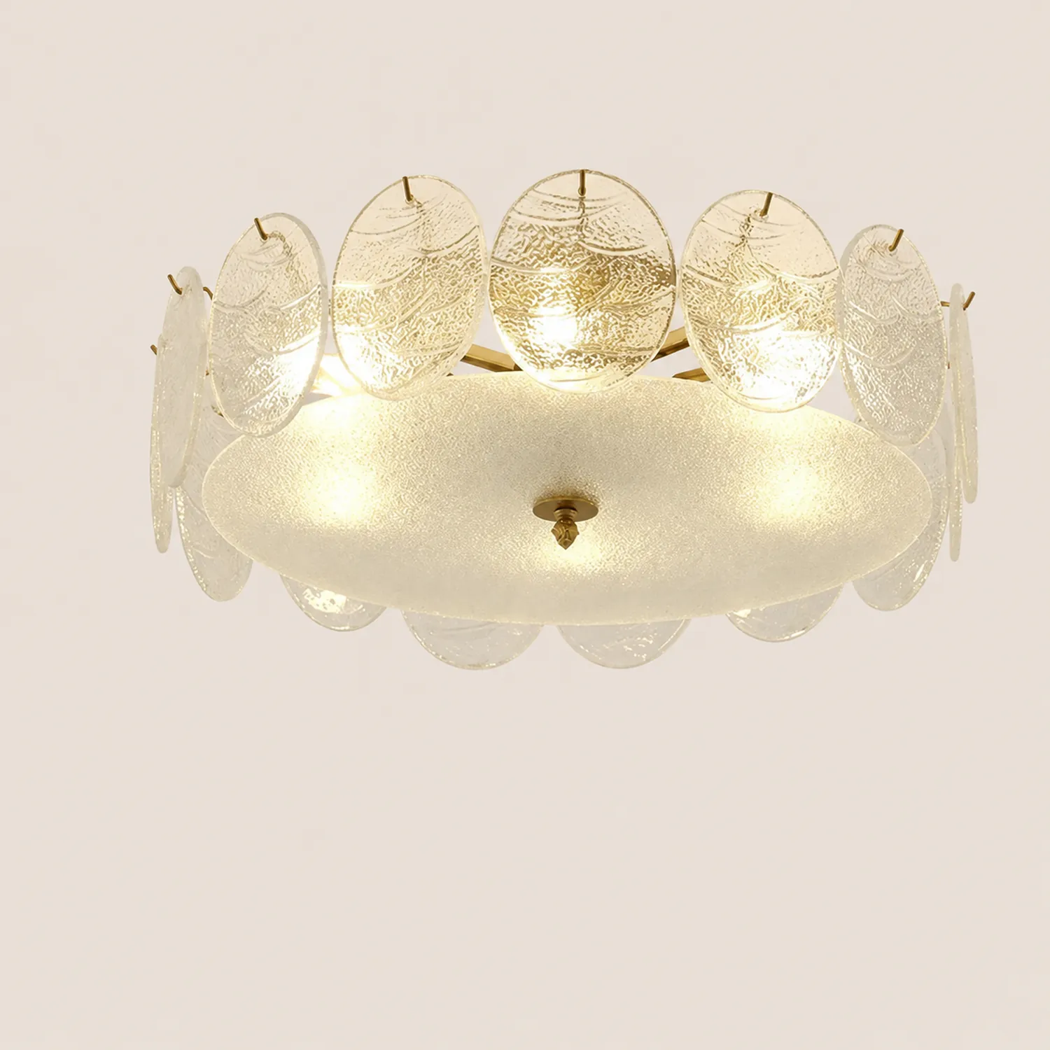 Modern Style Retro Glass Petals Ceiling Lamp - Lumpaz