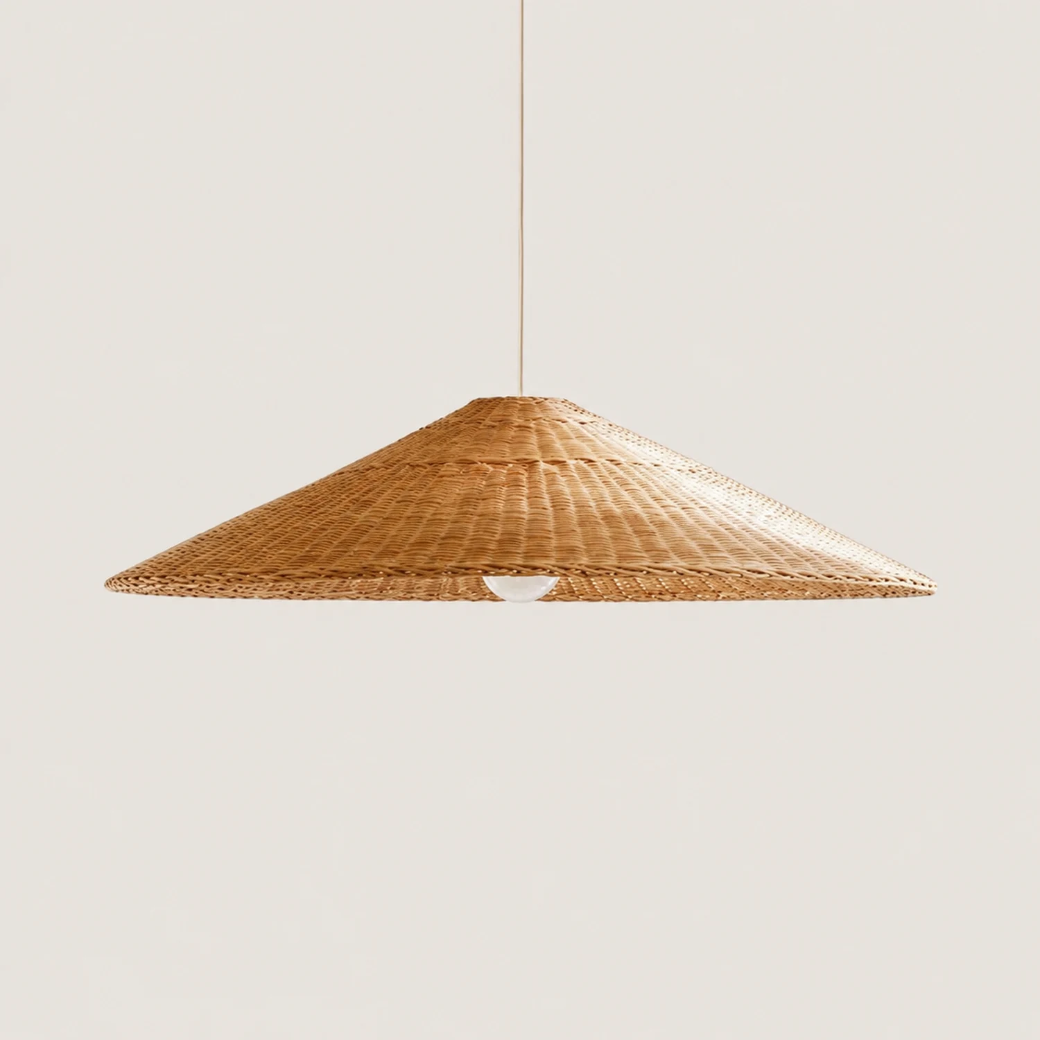 Farmhouse Handmade Rattan Pendant Light - Lumpaz