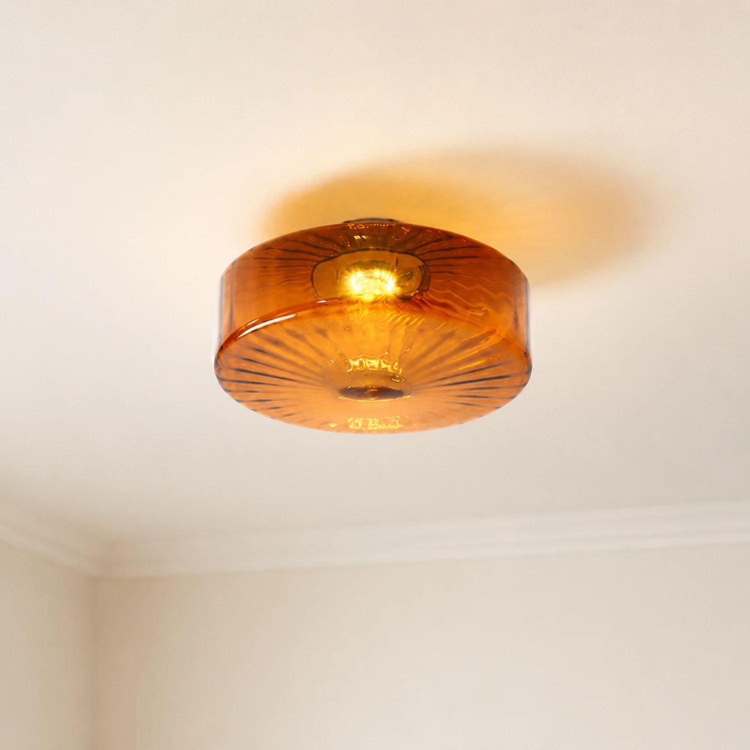 Medieval Glass Corrugated Ceiling Lamp - Lumpaz