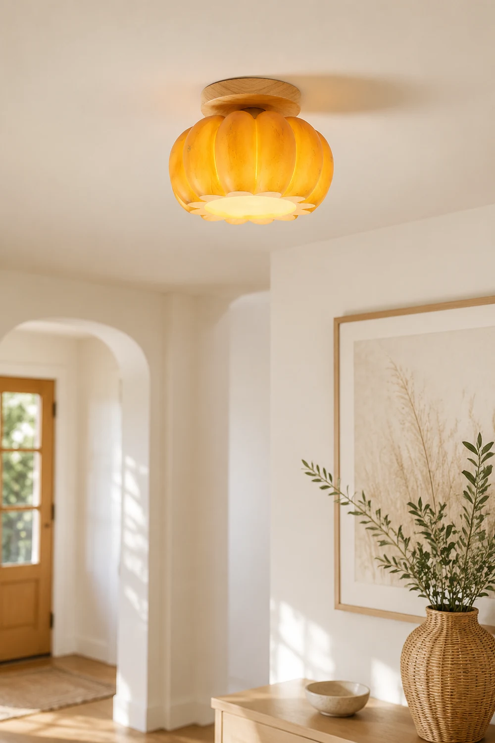 Yellow Pumpkin Ceiling Light - Lumpaz