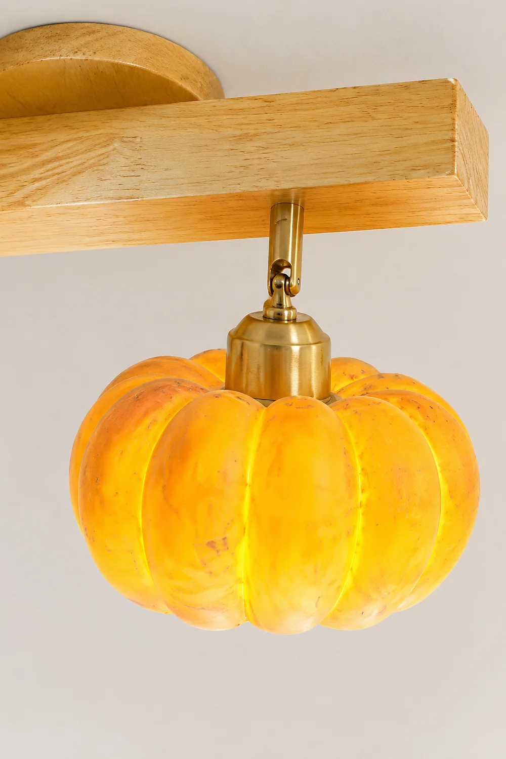 Eco-friendly Yellow Pumpkin Ceiling Lamp - Lumpaz