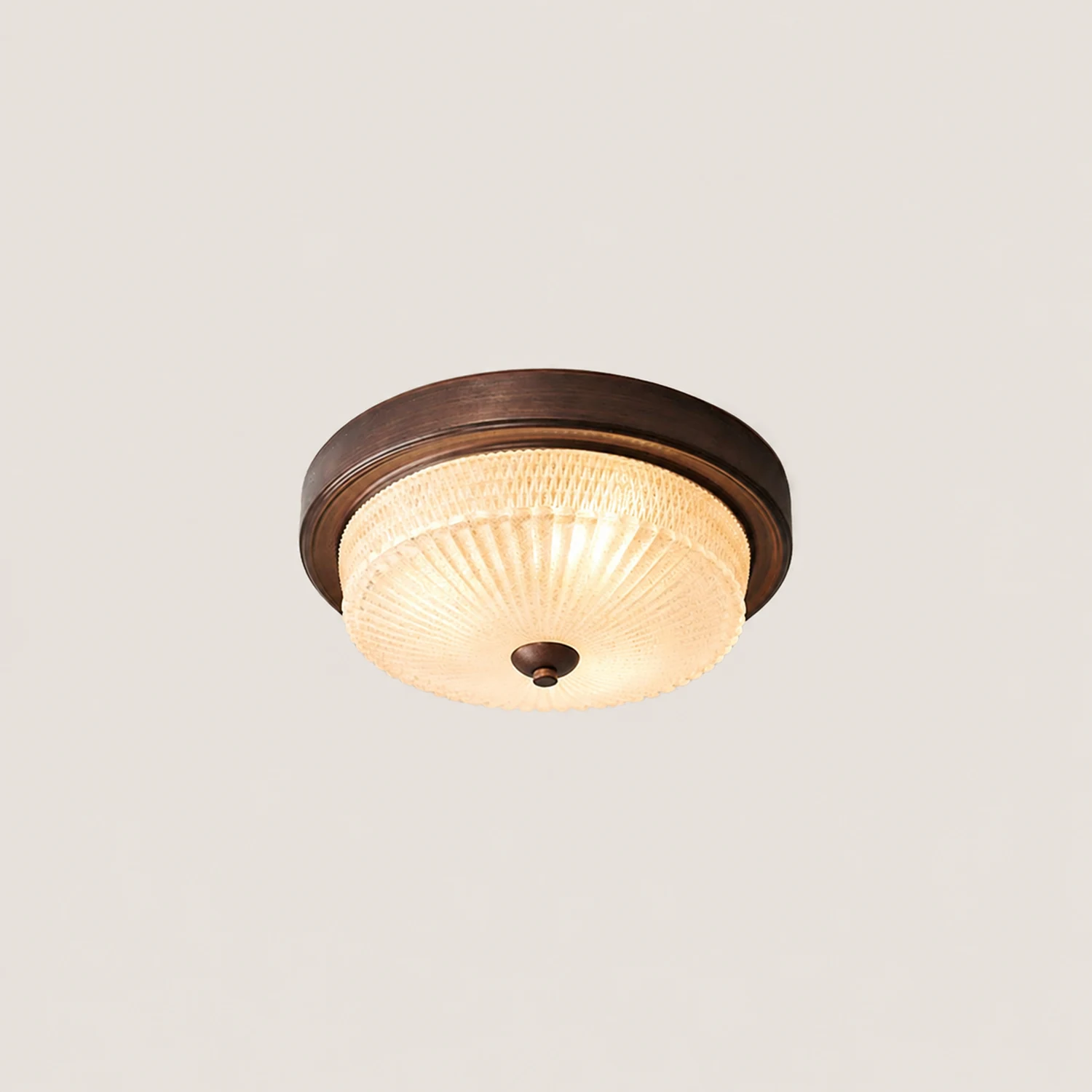Retro Round Bedroom Ceiling Lamp - Lumpaz