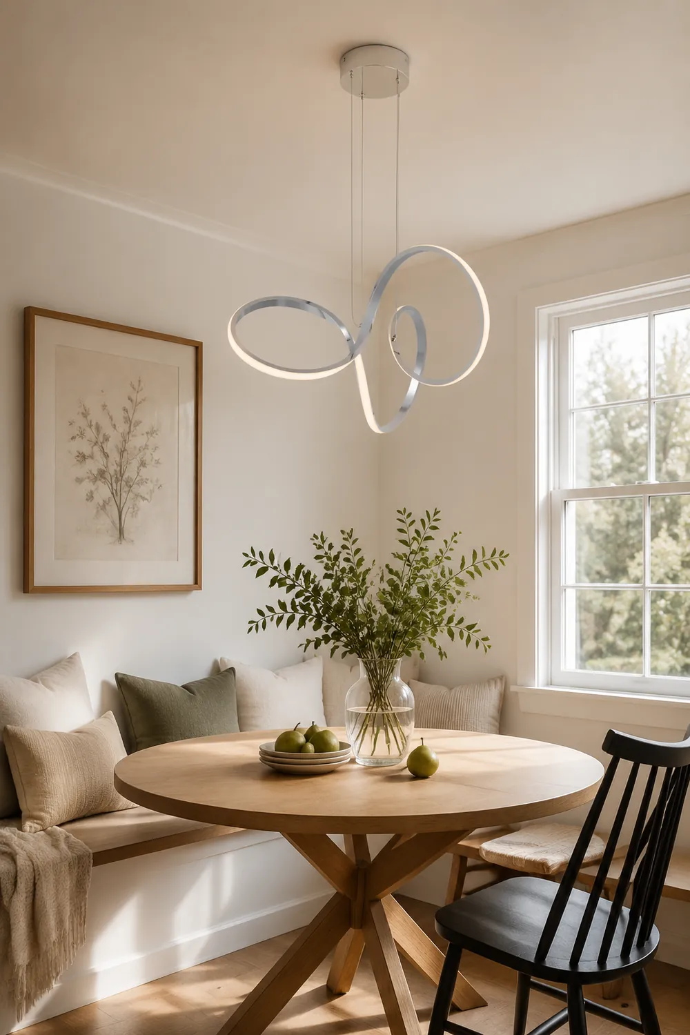 Nordic Minimalism Swirl Integrated Ceilng Light - Lumpaz