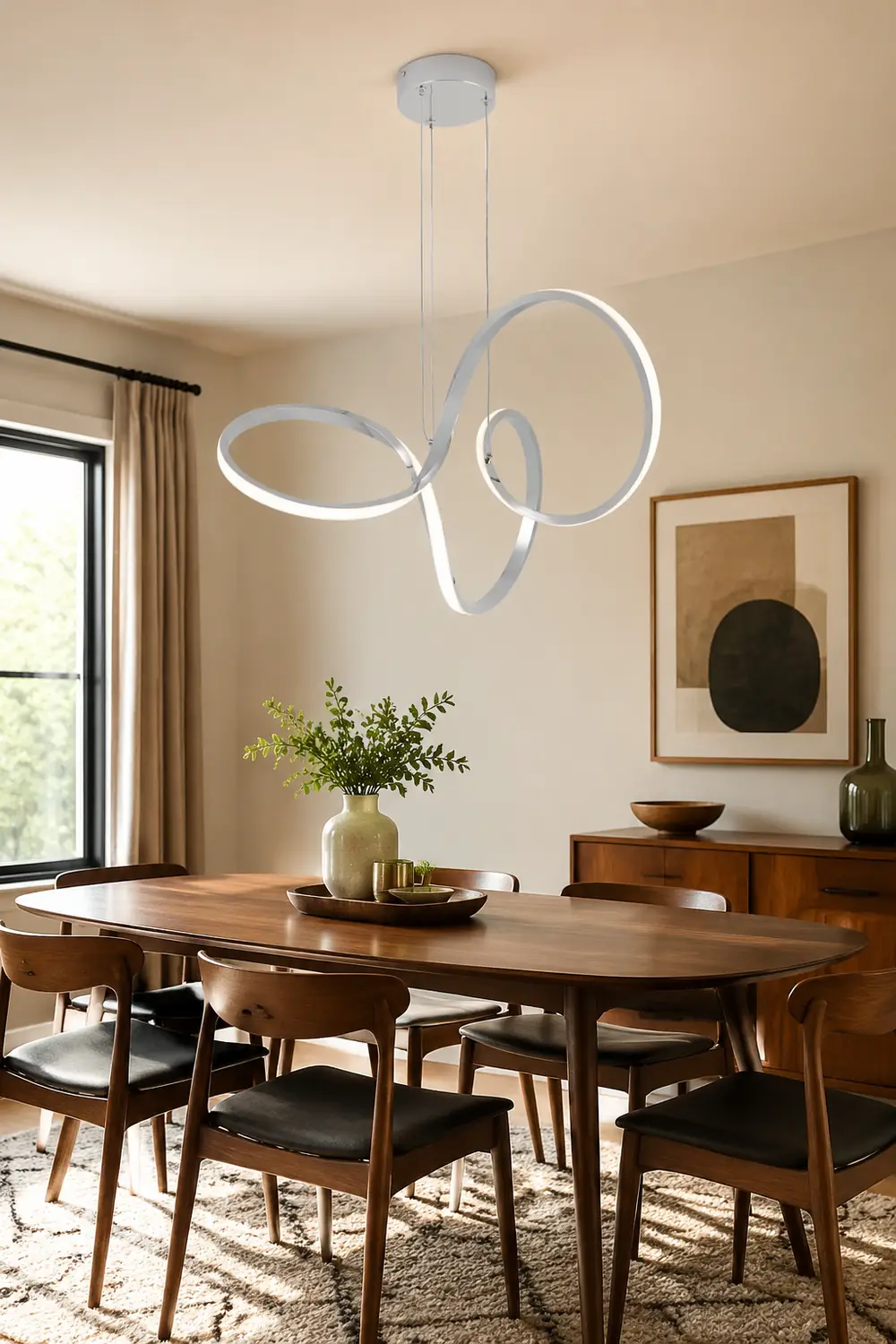 Nordic Minimalism Swirl Integrated Ceilng Light - Lumpaz