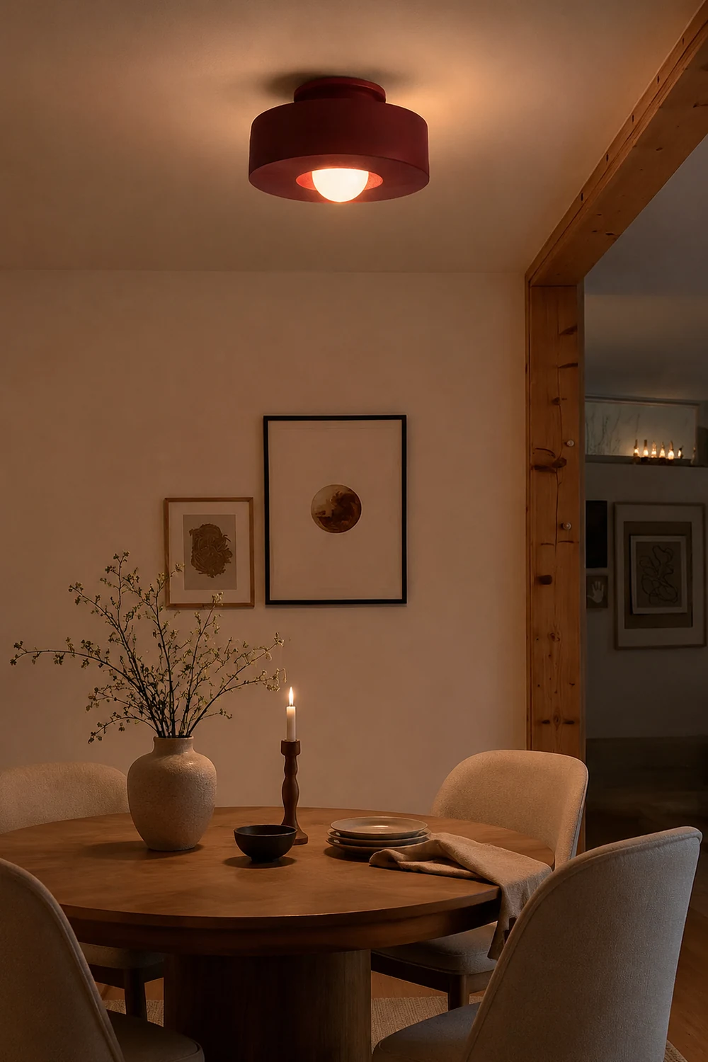 Decorative Modern Flush Mount Round Kitchen Ceiling Light - Lumpaz
