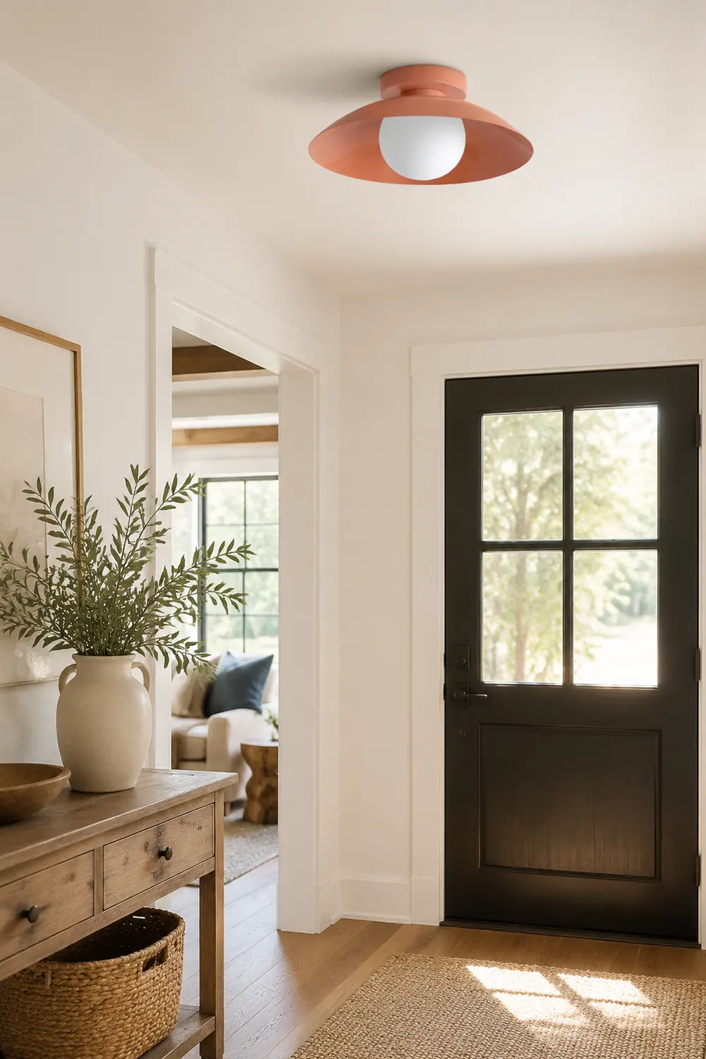 Simple Round Metal Flush Mount Ceiling Light For Kitchen - Lumpaz