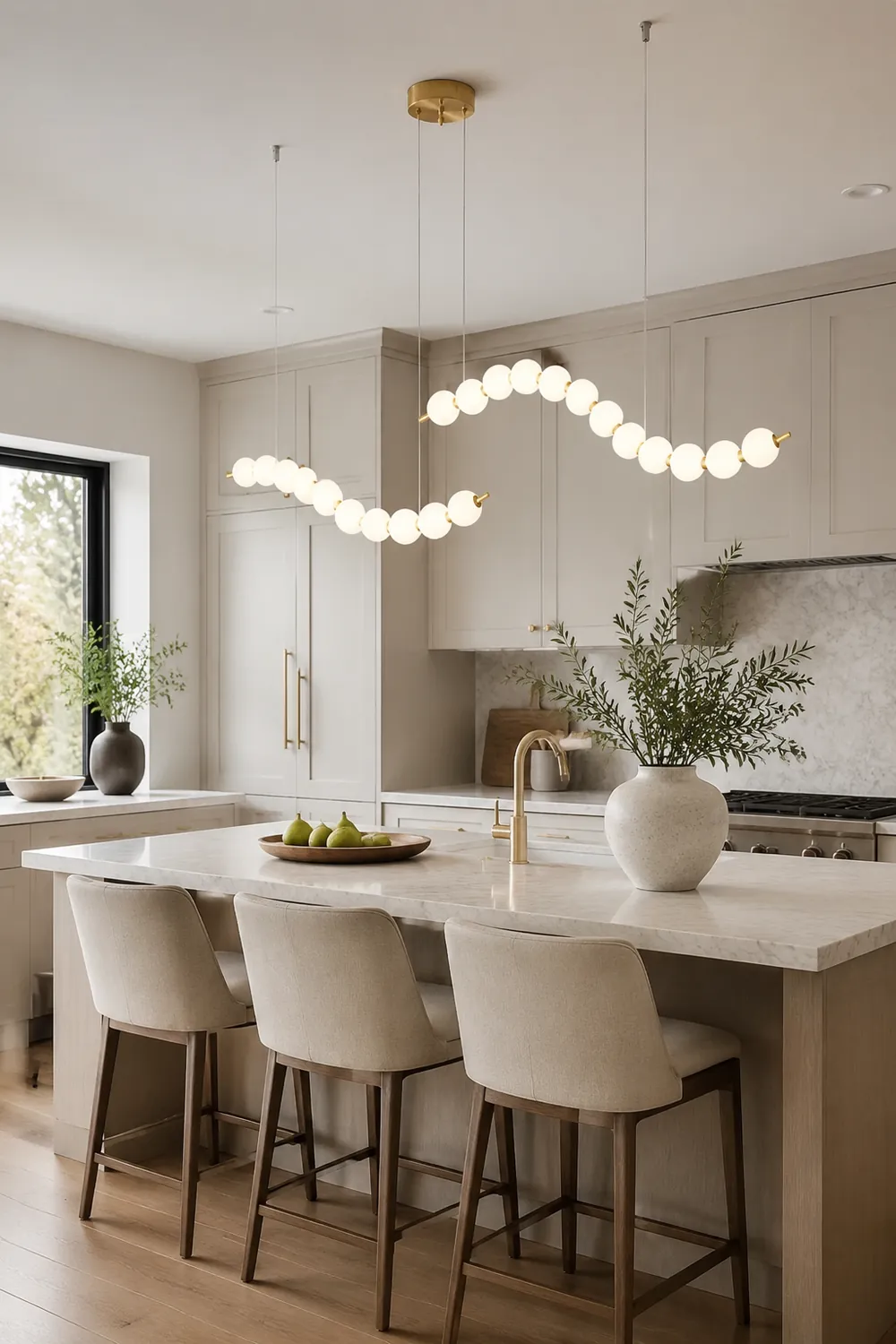 Creative Necklace String White Ball LED Pendant Lights - Lumpaz