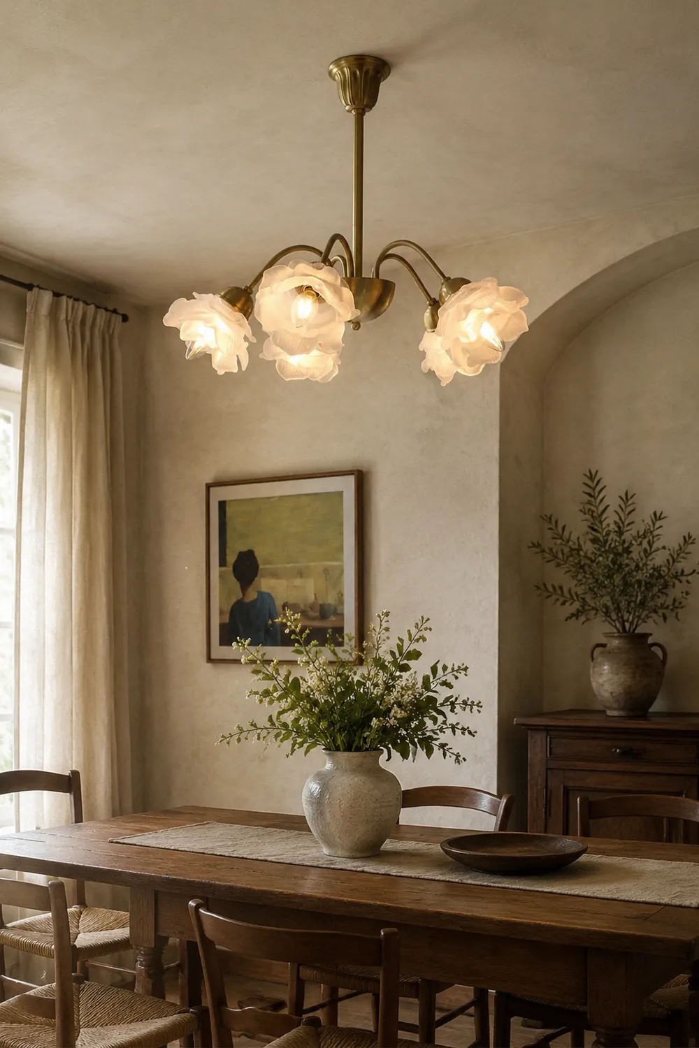 Modern French Retro Copper White Chandelier - Lumpaz