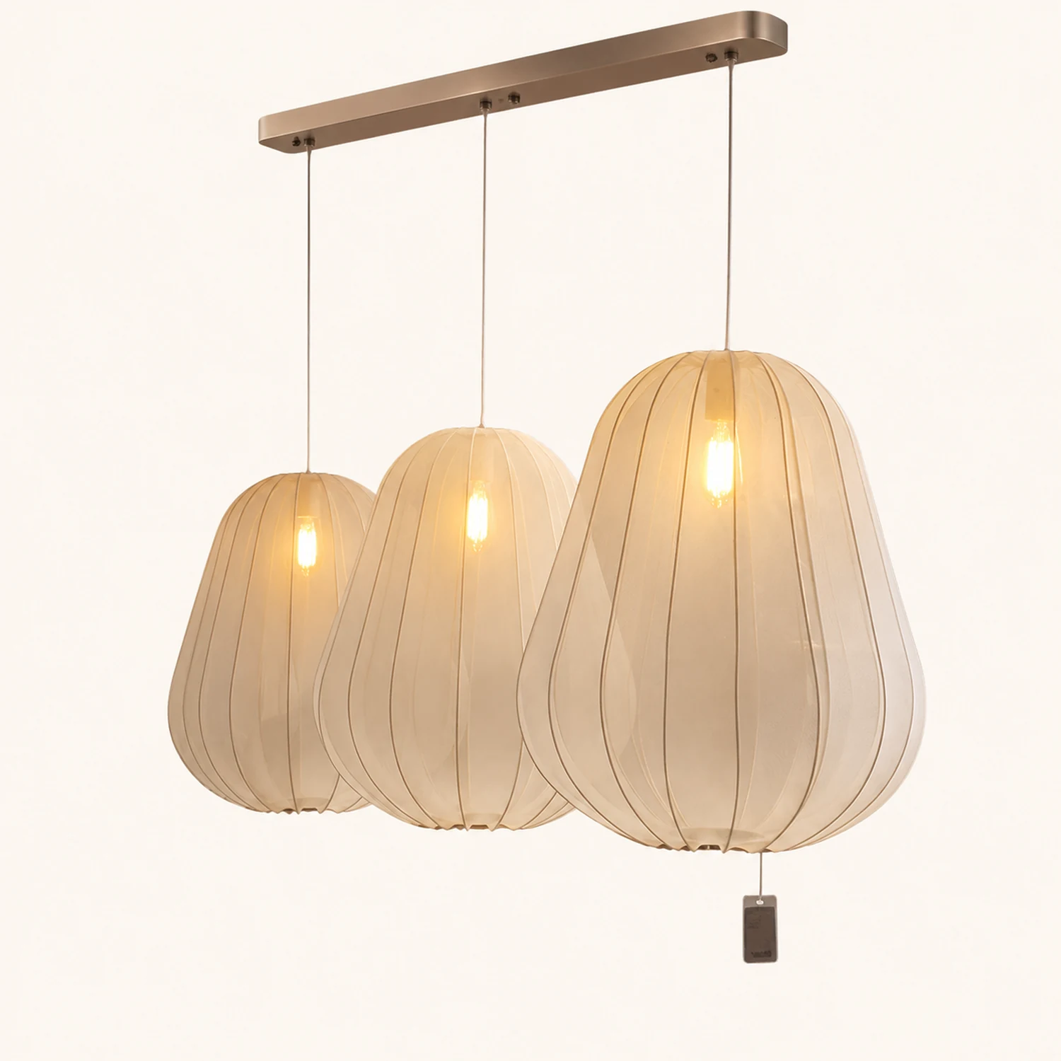 Nordic 1-Light Fabric Lampshade Shade Pendant Lamp - Lumpaz