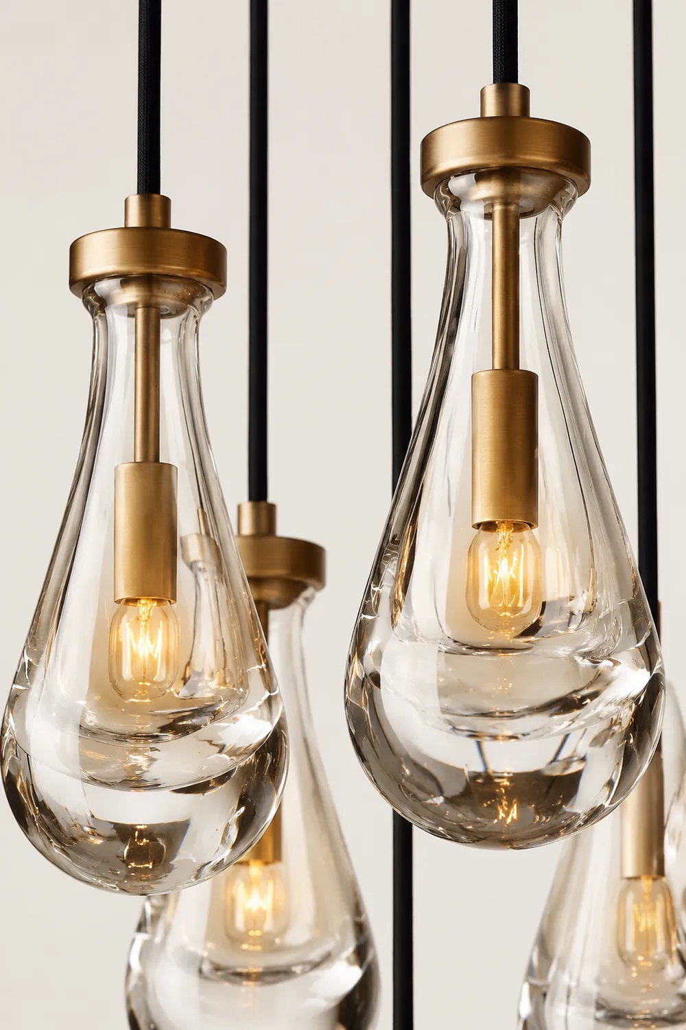 Modern Art Deco Raindrop Chandelier - Lumpaz