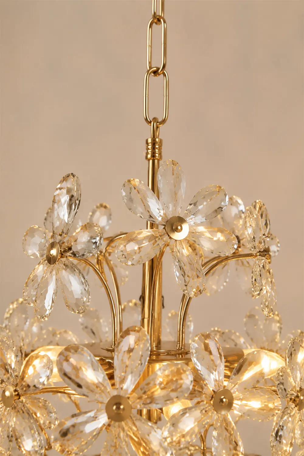 Luxury Crystal Bouquet Brass Chandeliers - Lumpaz
