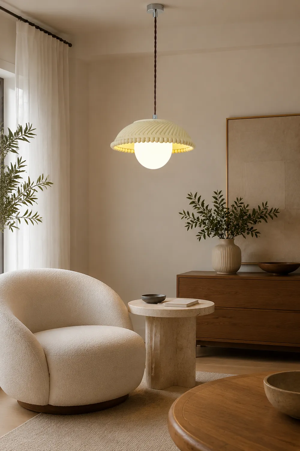 Simple Resin Island Hanging Pendant Light - Lumpaz