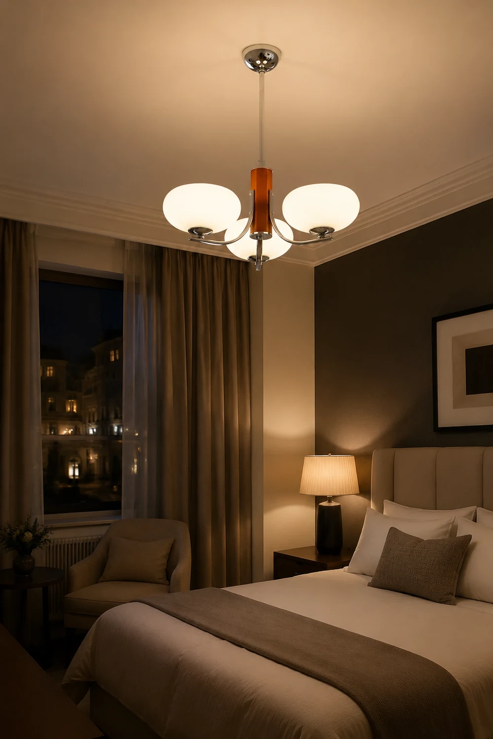Medieval Bauhaus Solid Wood Chandelier - Lumpaz