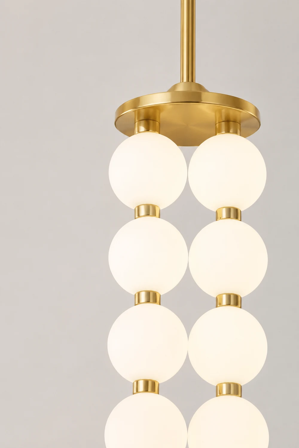 Art Deco White Bubble LED Chandelier For Staircase - Lumpaz