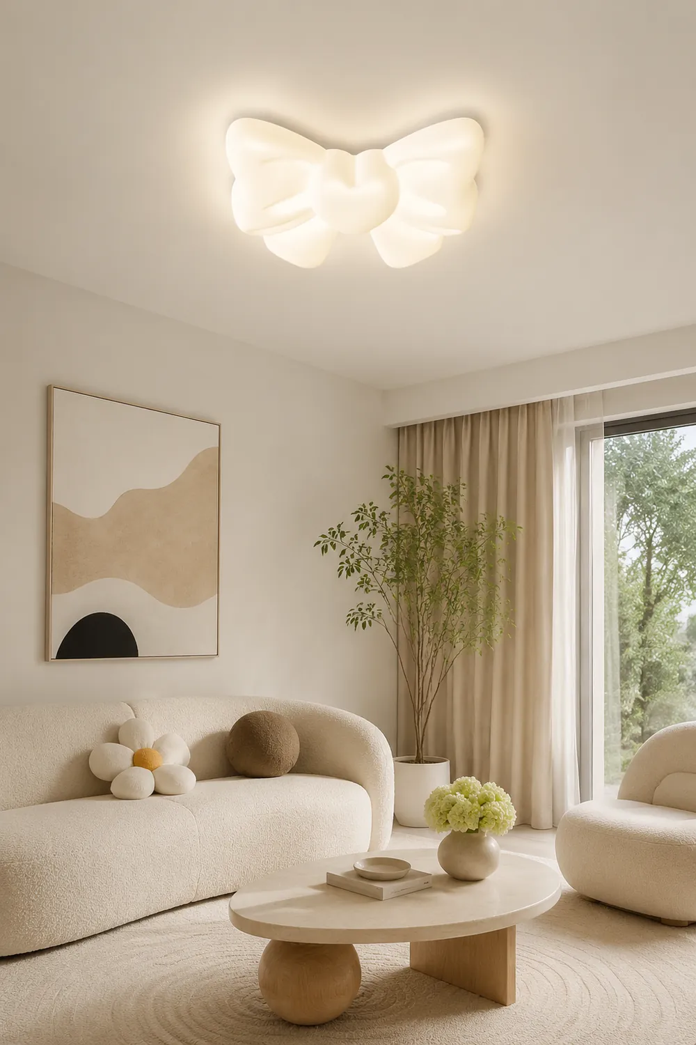 Cream Warm Multi-shaped Ceiling Light For Kids Room - Lumpaz