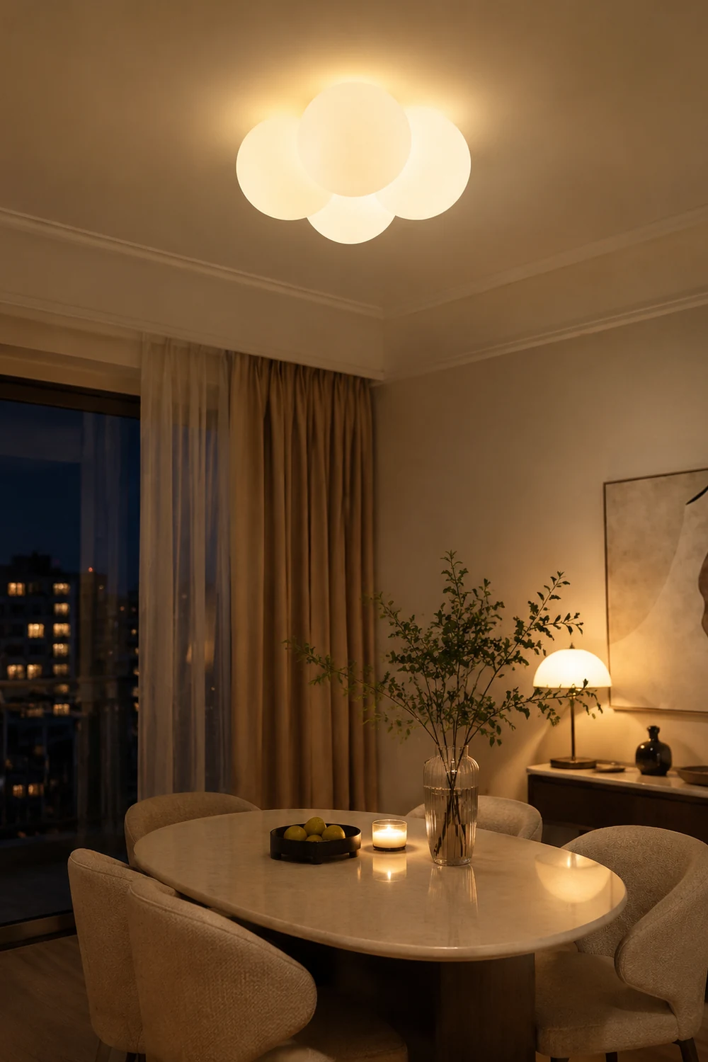 Modern White Cloud Bubbles Ceiling Light - Lumpaz