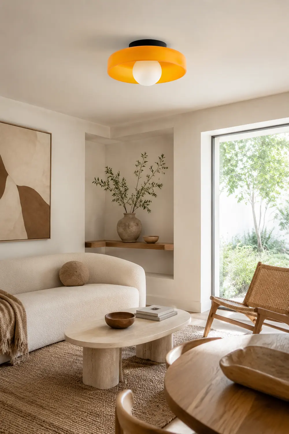 Modern Round Flush Mount Kitchen Ceiling Light - Lumpaz