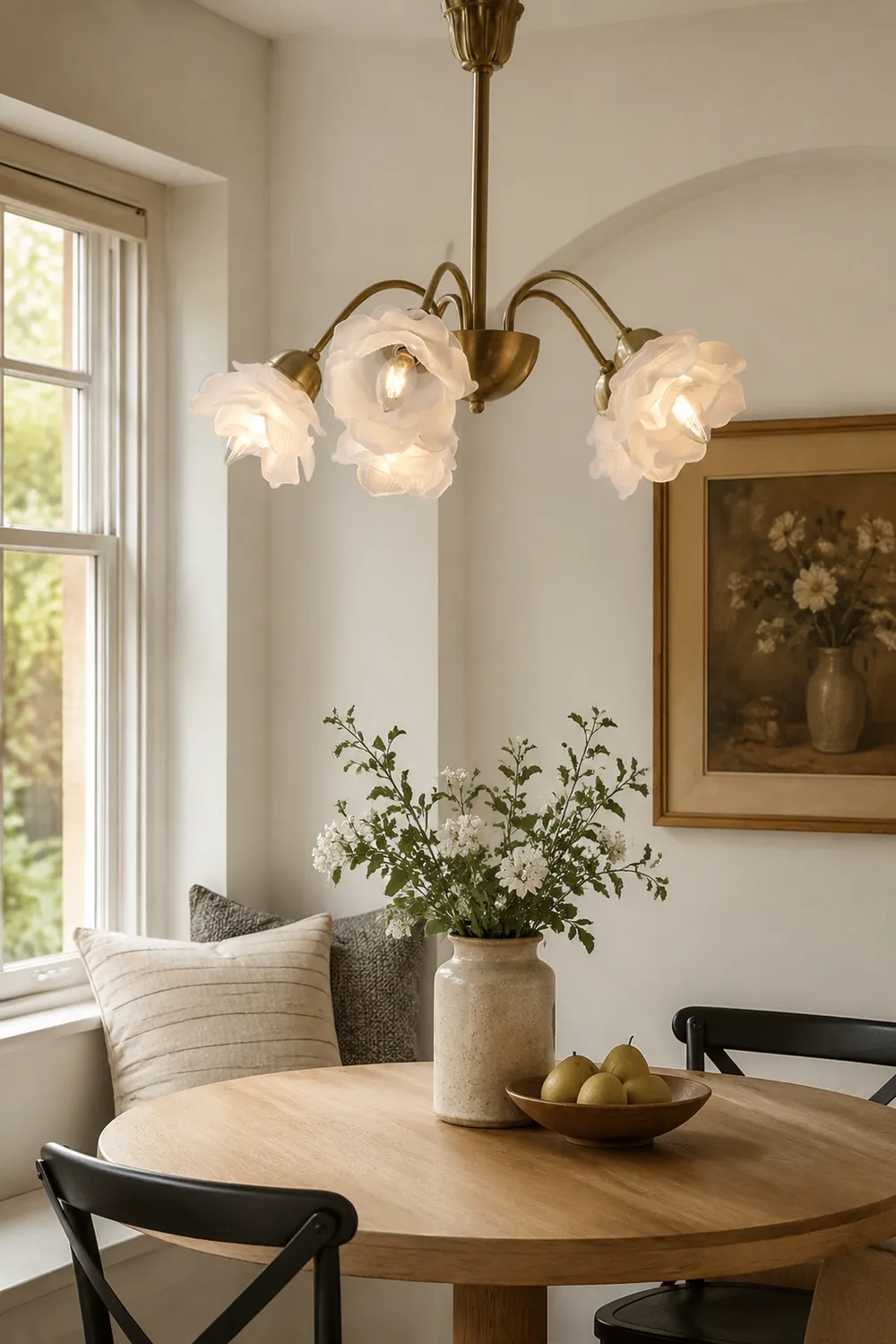 Modern French Retro Copper White Chandelier - Lumpaz