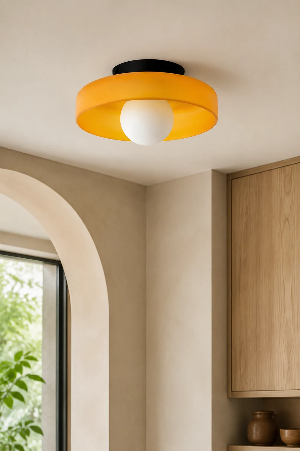 Modern Round Flush Mount Kitchen Ceiling Light - Lumpaz