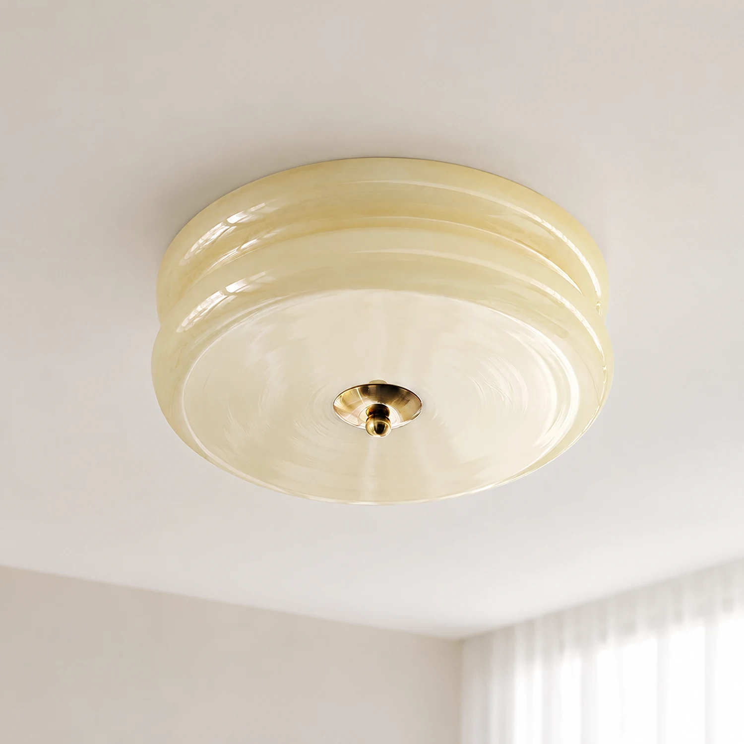 Art Deco Cream Cake Ceiling Light - Lumpaz