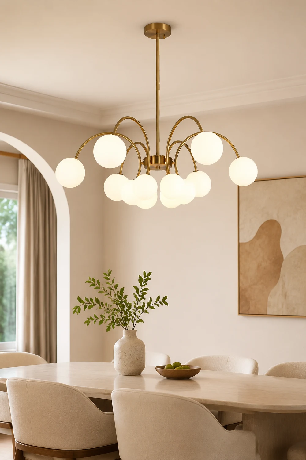 Modern Gold Sputnik Shape Chandelier - Lumpaz