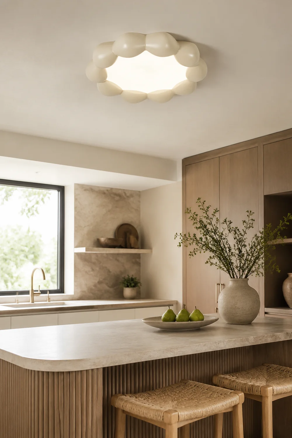 Minimalist Modern Resin Ceiling Light - Lumpaz