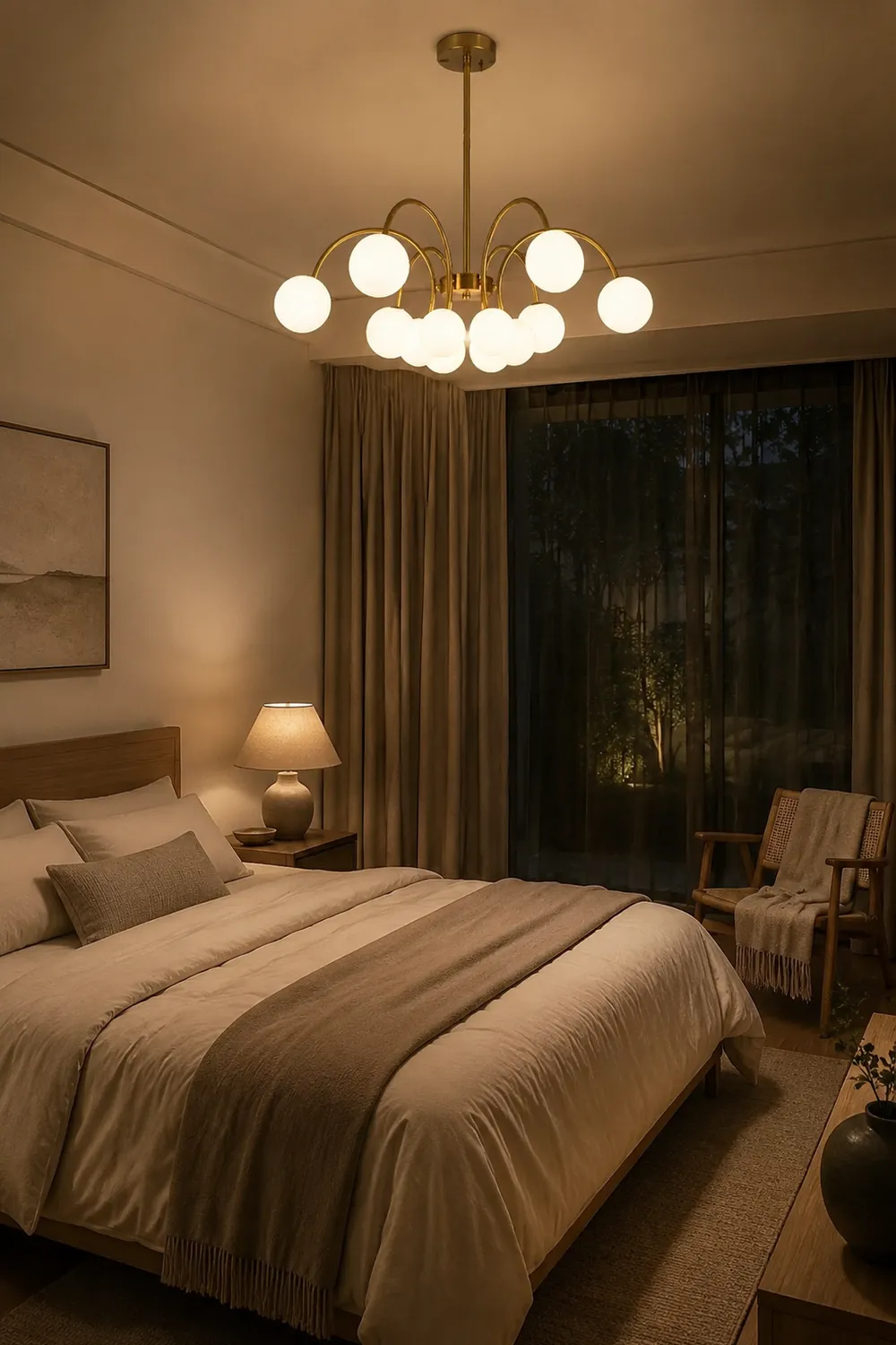 Modern Gold Sputnik Shape Chandelier - Lumpaz