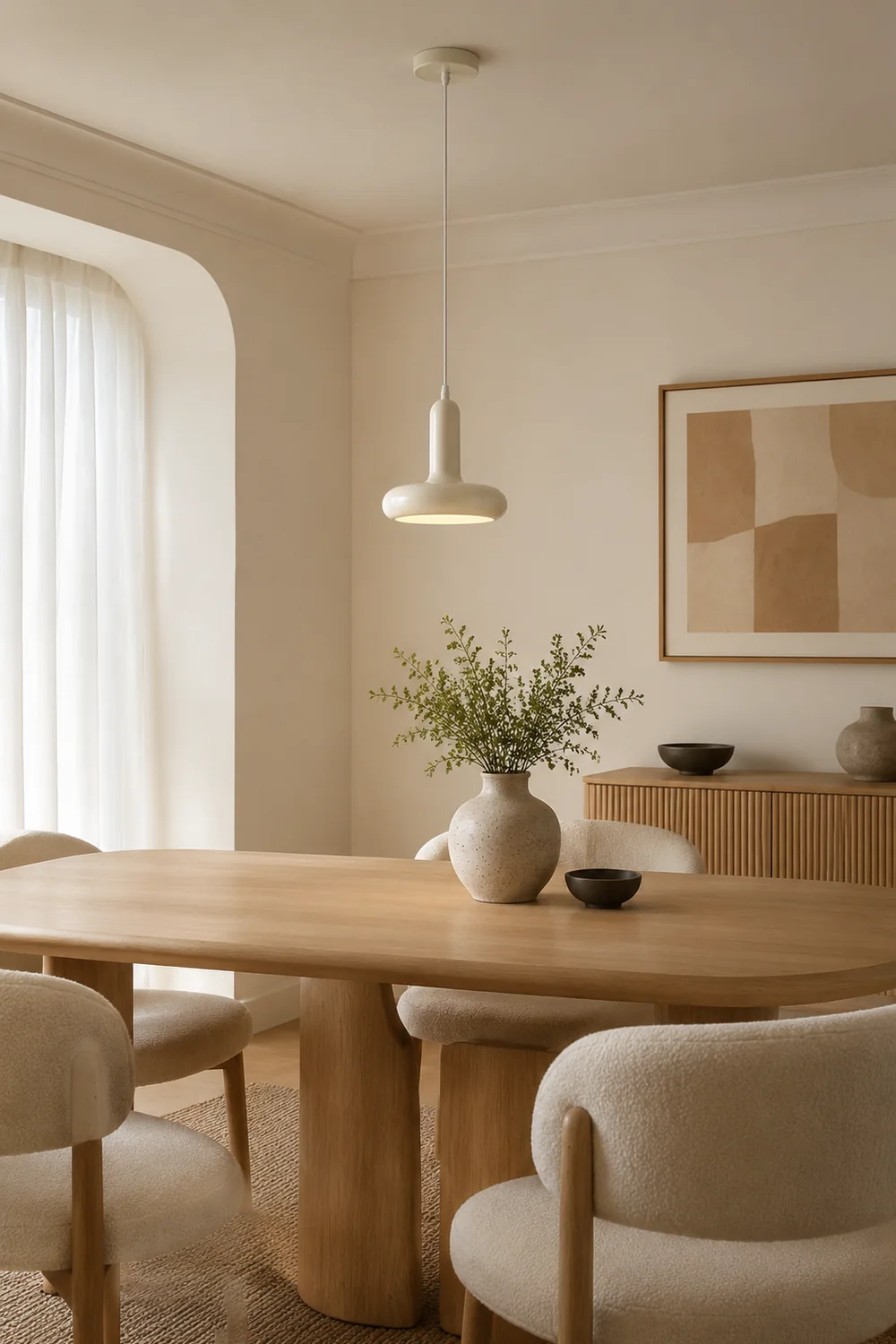 Bauhaus Puck Creamy Pendant Light - Lumpaz