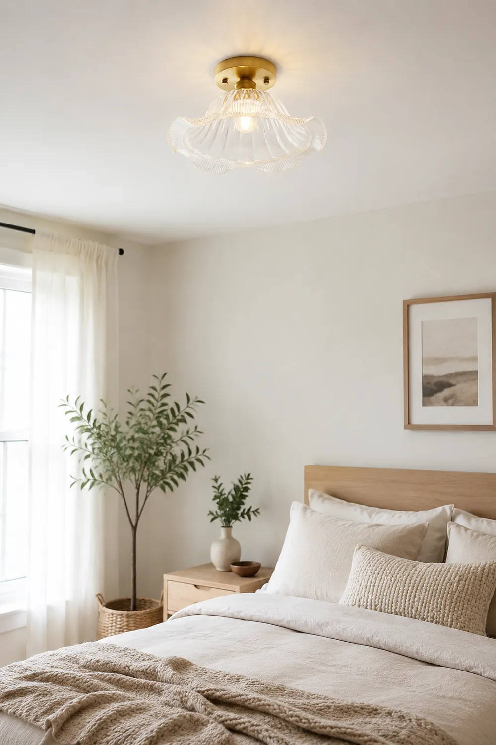 Simple Glass Semi Flush Ceiling Lights - Lumpaz