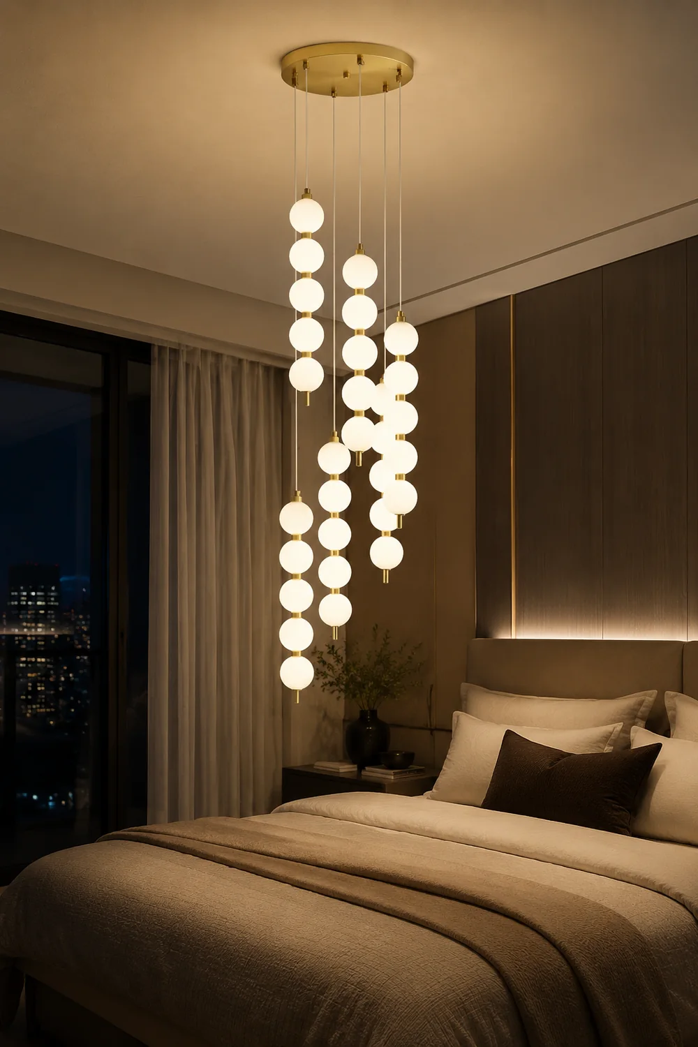 Contemporary LED White Ball Pendant Light - Lumpaz