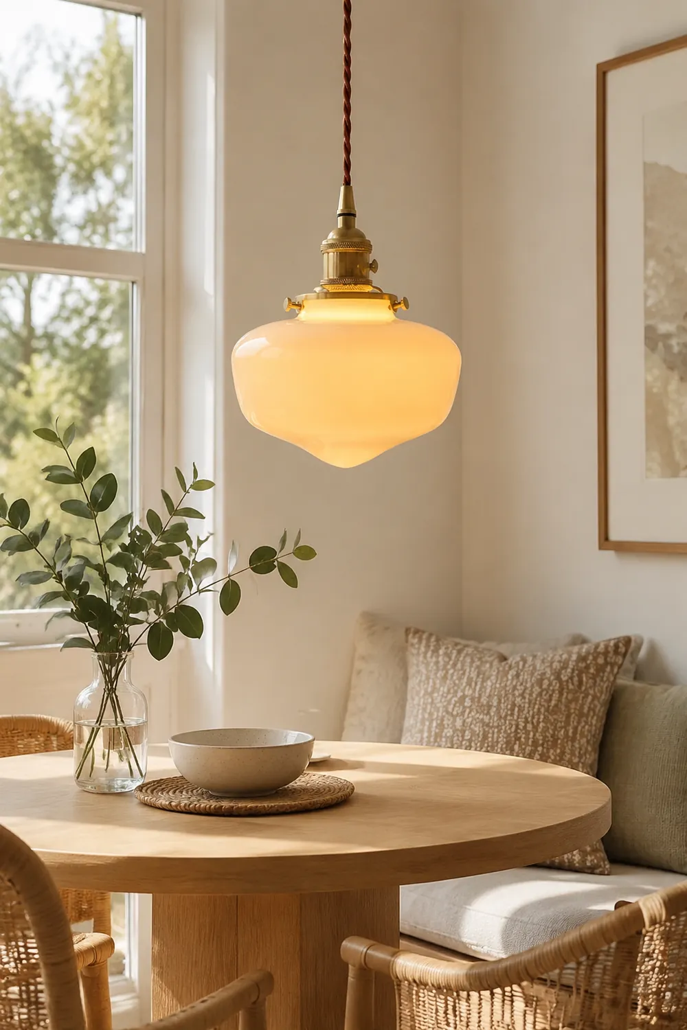 Retro Lantern Glass Pendant Hanging Light - Lumpaz