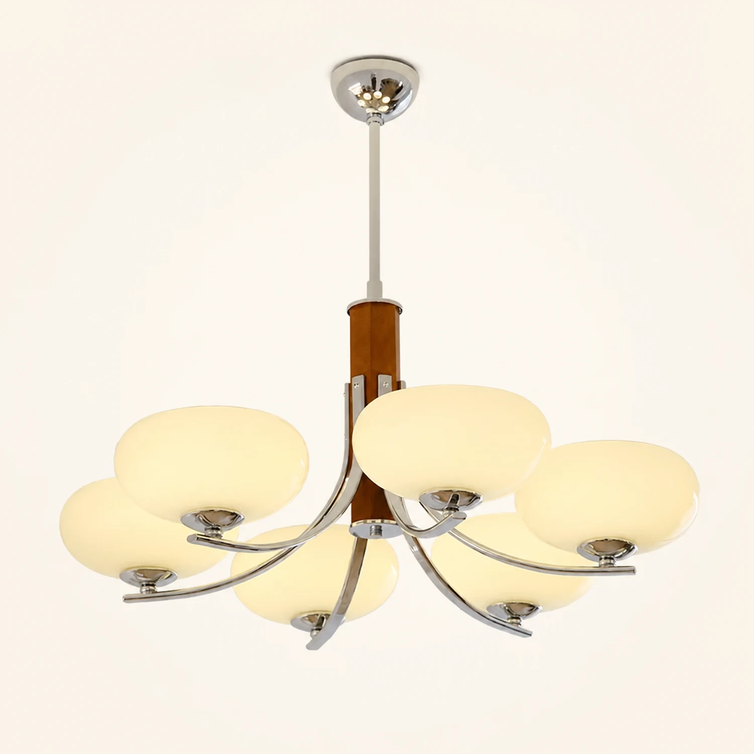Medieval Bauhaus Solid Wood Chandelier - Lumpaz