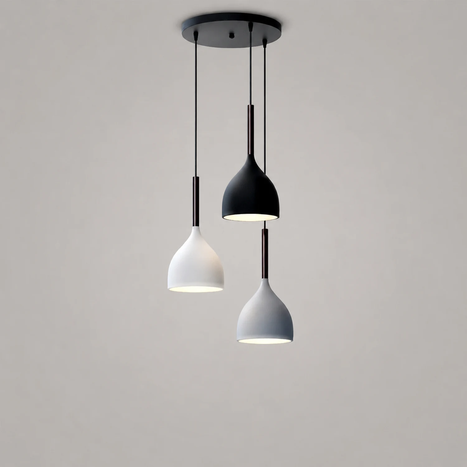 Modern Metal Triple Pendant Lights - Lumpaz