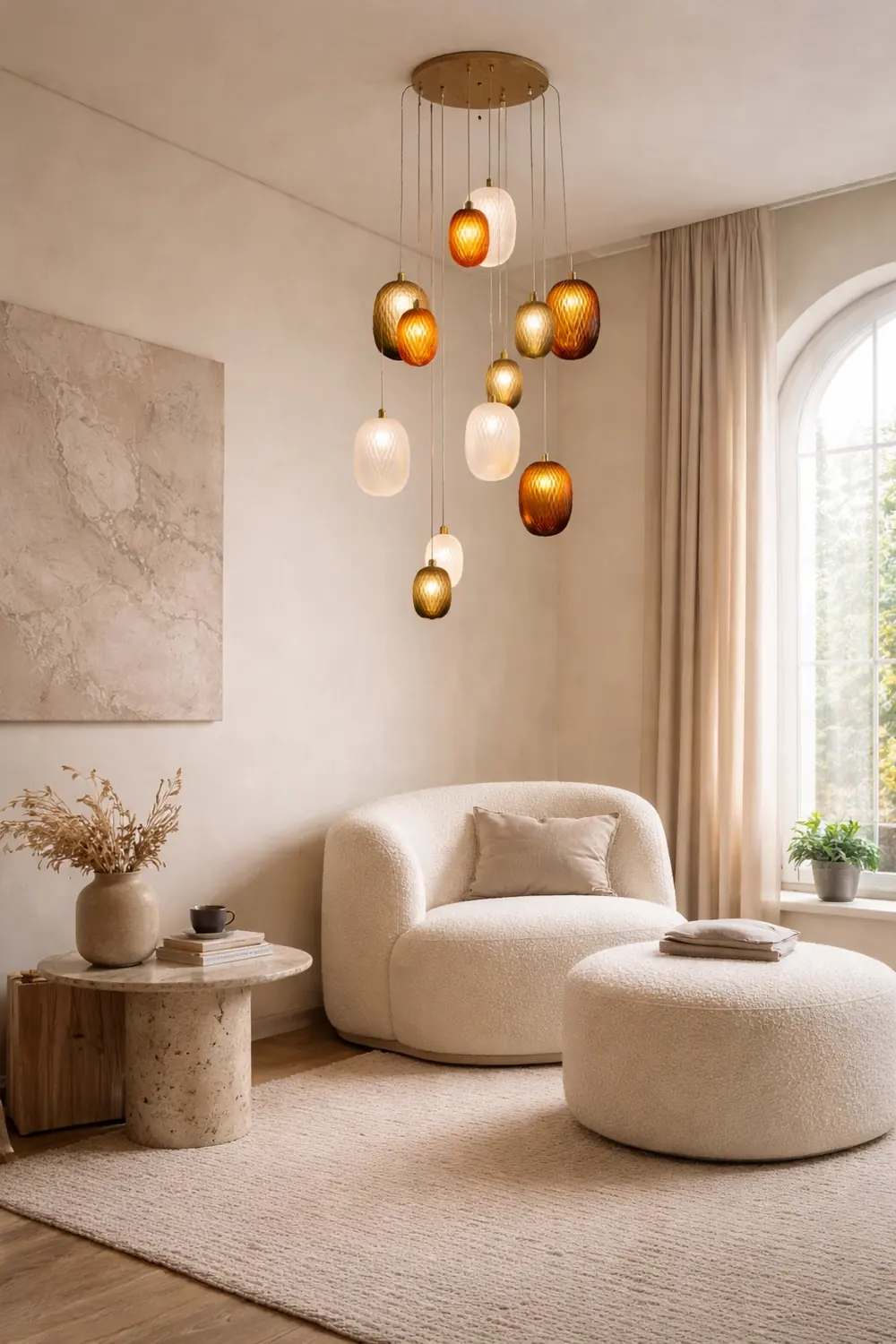 Design Stained Glass Ball Pendant Light - Lumpaz