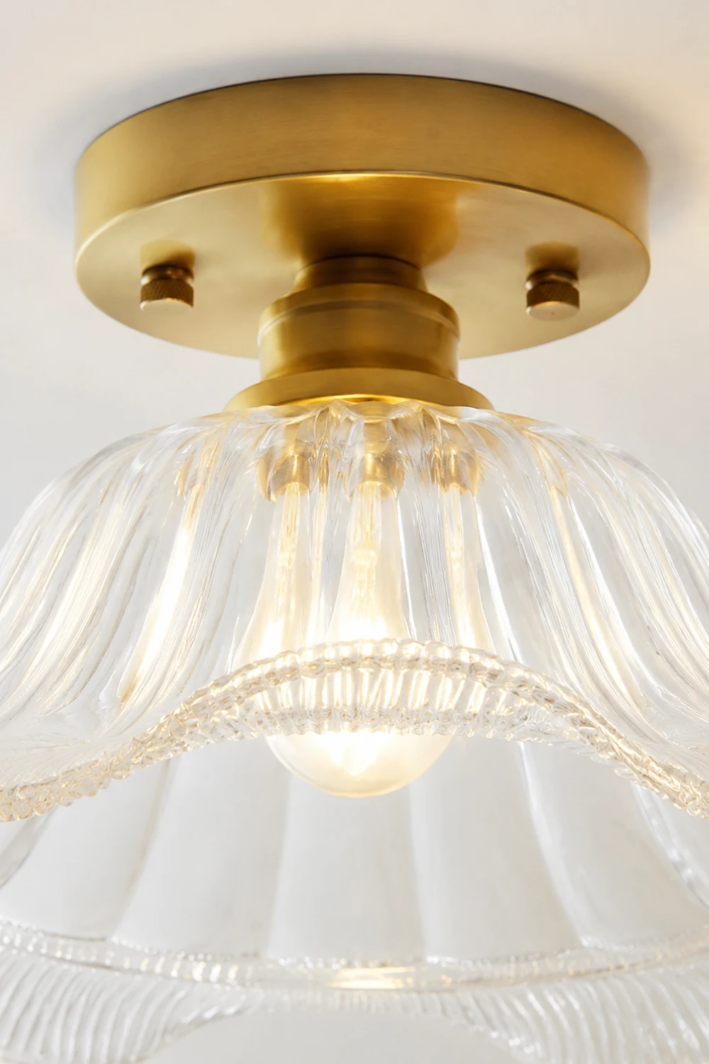 Simple Glass Semi Flush Ceiling Lights - Lumpaz