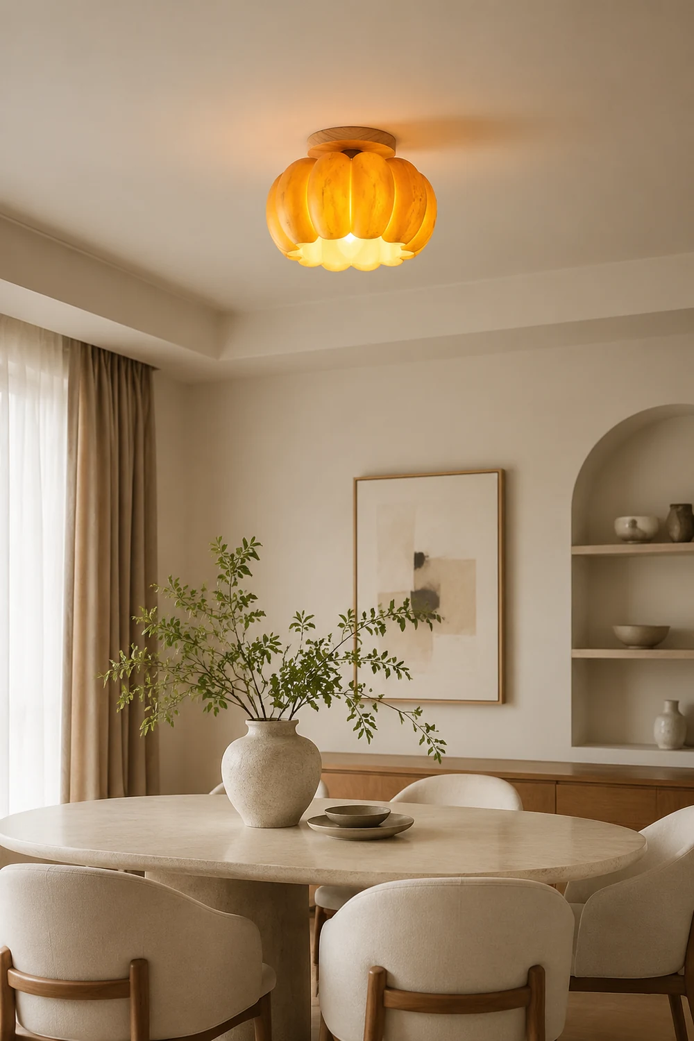 Yellow Pumpkin Ceiling Light - Lumpaz