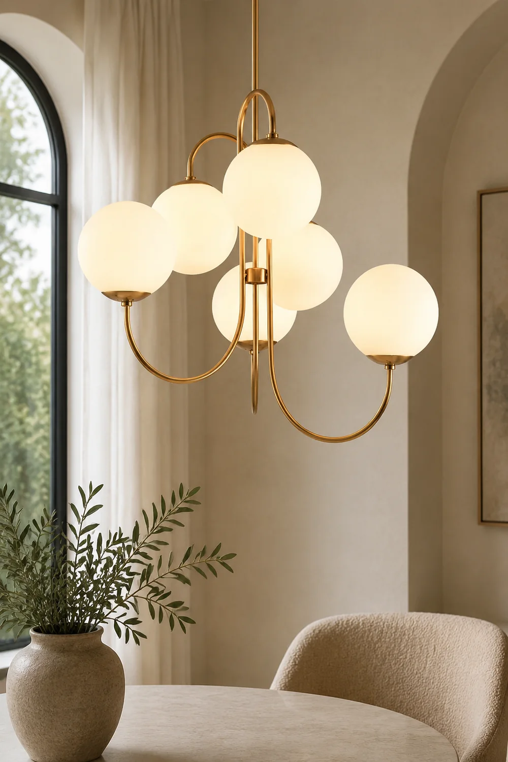 Metal Glass Vintage Chandelier - Lumpaz