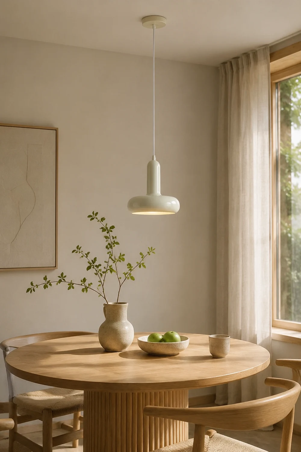Bauhaus Puck Creamy Pendant Light - Lumpaz