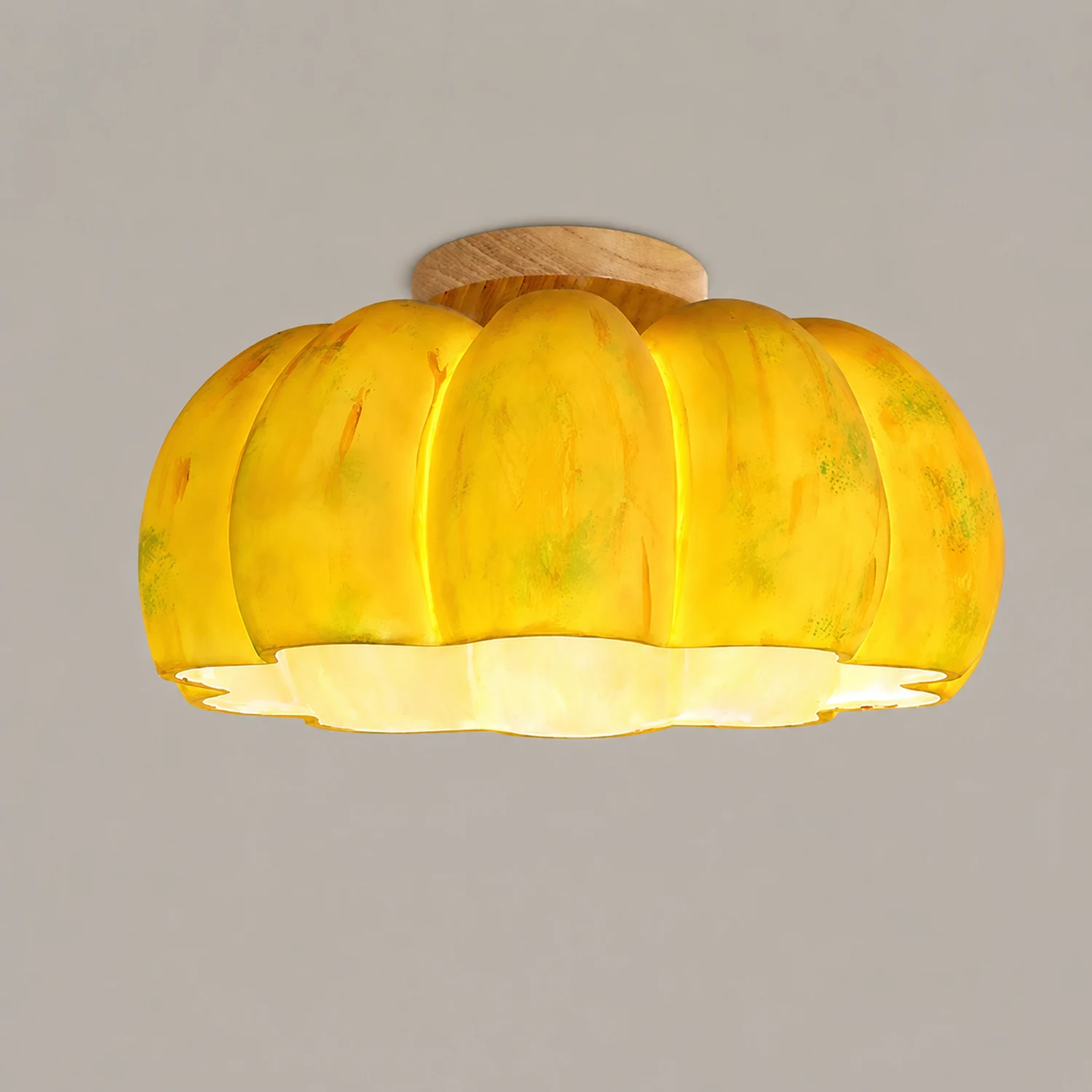 Yellow Pumpkin Ceiling Light - Lumpaz