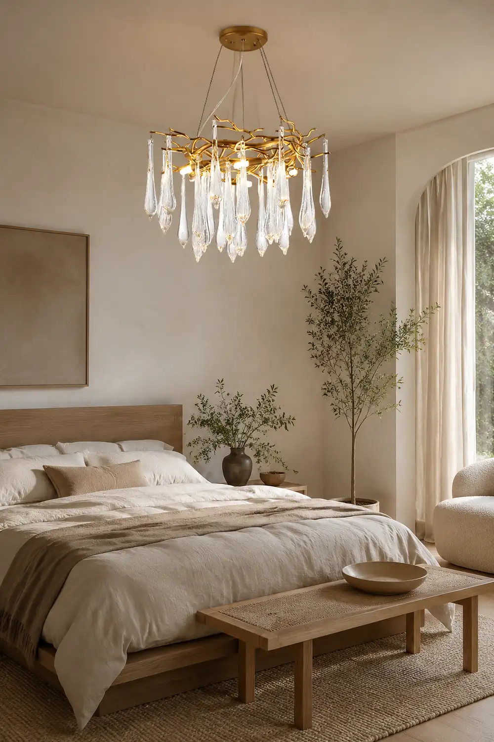Modern Glass Teardrop Tiered Chandelier - Lumpaz