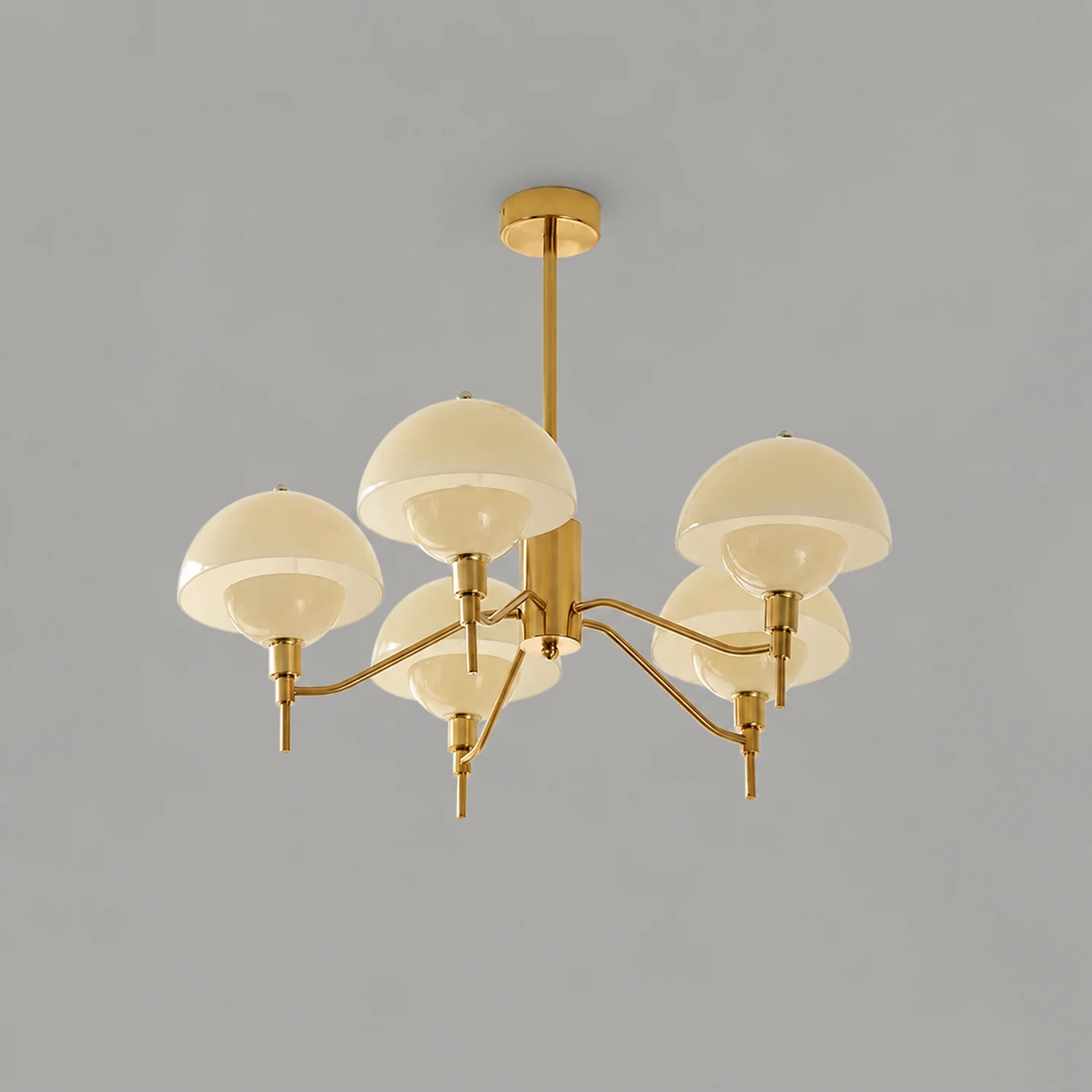 French White Cream Mushroom Chandelier - Lumpaz