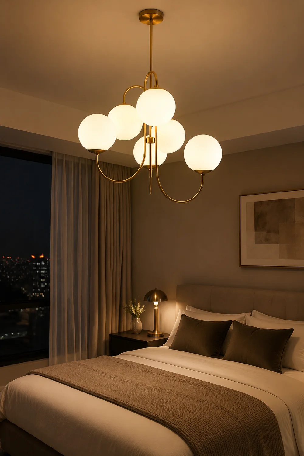 Metal Glass Vintage Chandelier - Lumpaz