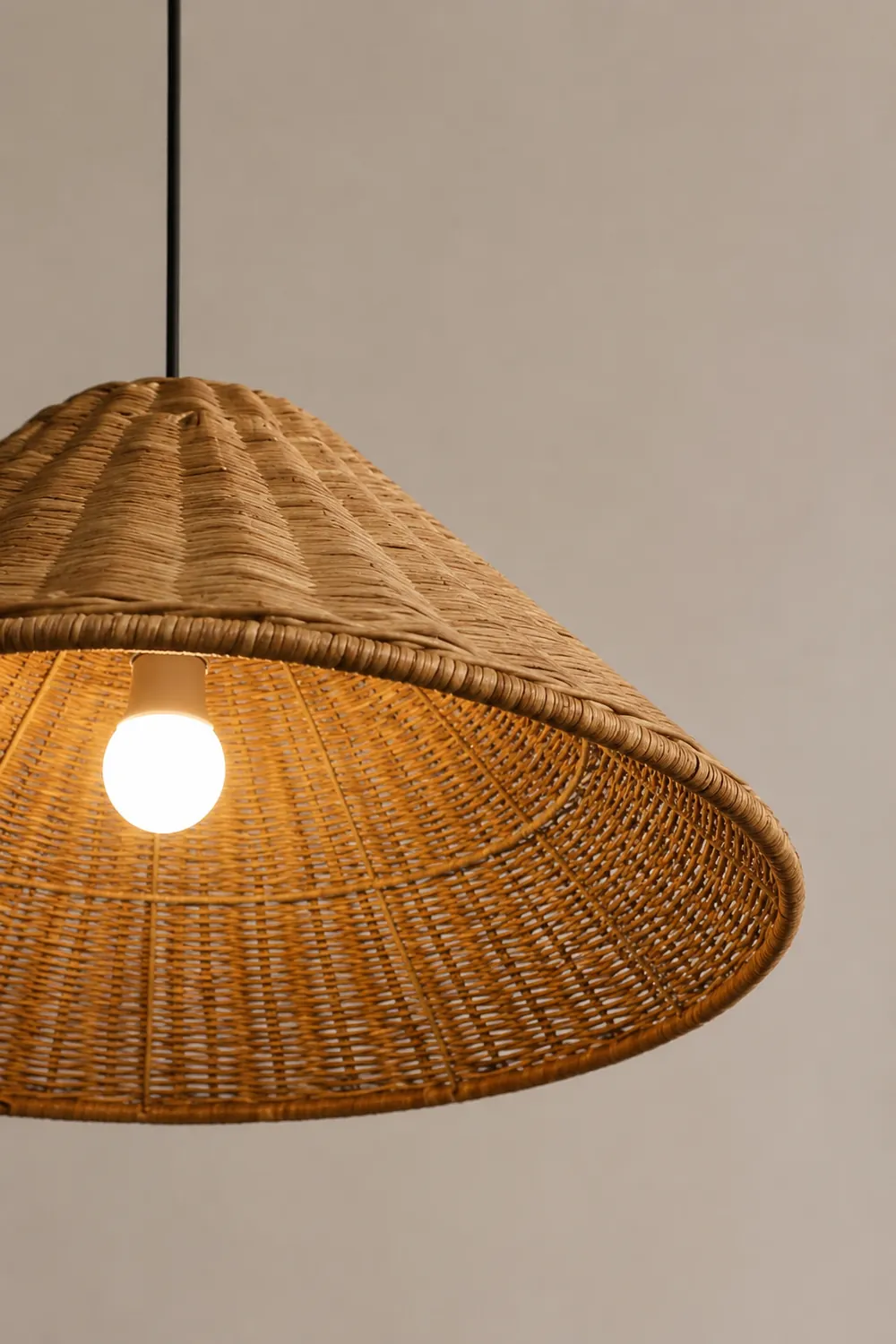 Farmhouse Handmade Rattan Pendant Light - Lumpaz