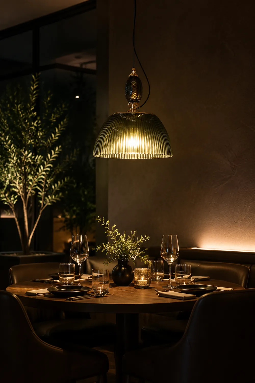 Retro-Inspired Green Glass Pendant Light - Lumpaz